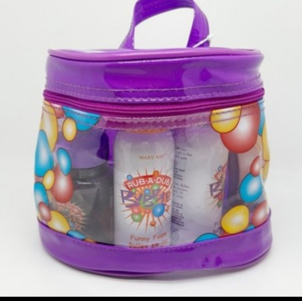 NEW Mary Kay Rub-A-Dub Kids Bubble Bath Funny Foam Set with Backpack